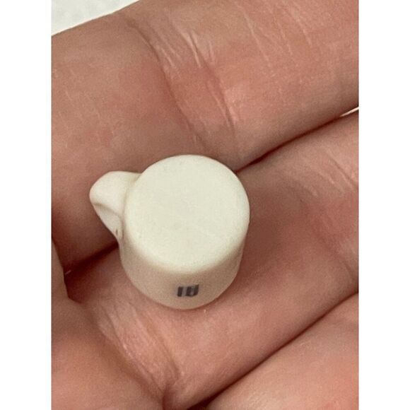 Vintage Miniature White Ceramic Coffee Mug With name Al Spell Out Dollhouse - Picture 3 of 5